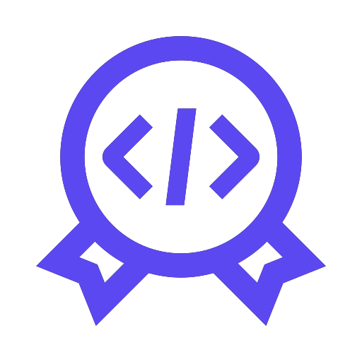 coding badge code icon