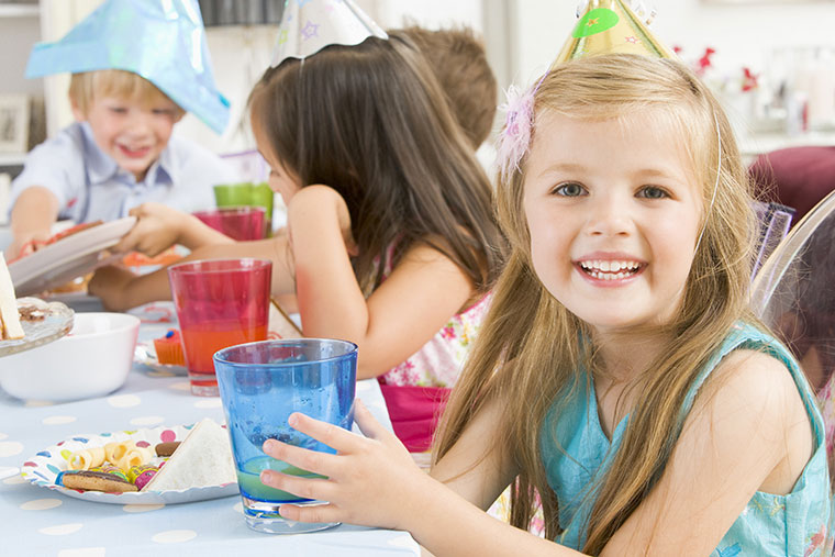 A young girl enjoying a kids party
